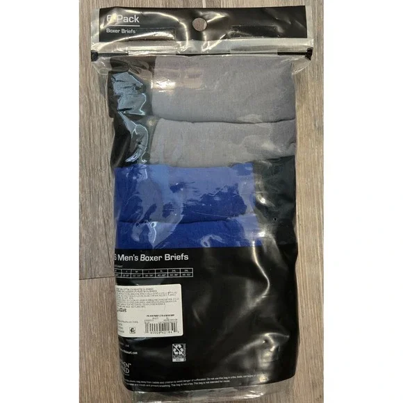 Athletic Works Men's Performance Cotton Boxer Briefs 6 Pack XL (40-42) 6" inseam - Picture 4 of 5
